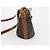 Céline Picca borsa a sacchetto Triomphe Canvas Khaki Marrone - vista 3