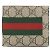 Gucci Portafoglio GG Supreme Web Beige Marrone