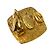 Chanel Vintage CC Square Clip-On Metal D'oro - vista 3