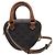 Céline Borsa a mano e crossbody media Triomphe Canvas Heart Tan Marrone