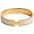 Hermès Bracciale Rigido Click Blanc Gold White Bianco - vista 2