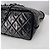 Chanel Borsa Shopper a Spalla in Tweed e PVC con Catena Nera Nero - vista 6