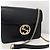 Gucci Bolsa Crossbody de Corrente Entrelaçada Preta Preto - vista 4