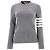 Thom Browne Milano Stitch Classic Knit Light Gray Braun