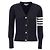 Thom Browne Klassischer V-Ausschnitt Wollcardigan Navy Blau