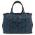 Prada Borsa Tote/Borsa a Tracolla Denim Kanapa Blu - vista 4