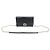 Gucci Mini Clutch Bandolera de Cuero Negro con Cadena GG Entrelazada
