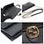 Gucci Mini Clutch Bandolera de Cuero Negro con Cadena GG Entrelazada - vista 6