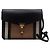 Burberry Macken Small Flap Schultertasche und Crossbody aus schwarzem Leder House Check