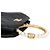 Chanel Pouch in pelle nera con manico in perle Nero - vista 5