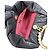 Chanel Pouch in pelle nera con manico in perle Nero - vista 7