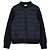 Moncler Cardigan in lana imbottito con zip da uomo Nero