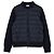 Moncler Cardigan in lana imbottito con zip da uomo Nero - vista 9