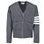 Thom Browne Klassischer V-Ausschnitt-Cardigan aus Kaschmir Braun