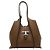 Tod's Borsa Shopper Timeless in pelle Small Marrone - vista 3