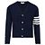 Thom Browne Klassischer Kaschmir-Cardigan mit V-Ausschnitt Blau - Ansicht 3