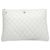 Chanel Classic Clutch Large Caviar White Gold Bianco