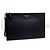 Prada Clutch con tracolla in Saffiano con logo triangolare Nero