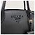 Prada Borsa a tracolla tote Saffiano monocromatica nera Nero - vista 6