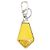 Prada Portachiavi Saffiano con logo triangolare Giallo
