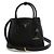 Prada Triangle Logo Saffiano Double Tote Schultertasche Schwarz