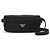 Prada Gürteltasche aus Nylon mit Dreiecks-Logo-Plakette Schwarz