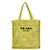 Prada Borsa Tote in Crochet con Logo Ricamato Giallo