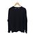 Céline Herren Strickpullover mit Seitenstreifen, Rundhals - Schwarz - Ansicht 5