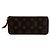 Louis Vuitton Monogram Clemence Zippy Long Wallet Fuchsia Braun