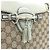 Gucci Borsa a tracolla Emily Large GG Canvas Horsebit Chain Bianca Marrone - vista 8