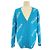 Balenciaga Cardigan Himmelblau Baumwolle