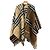 Burberry Cape-Mantel mit Riesenkaro und Fransen Beige Braun
