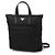 Prada Borsa Tote in Nylon e Pelle Saffiano Nero - vista 3