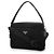 Prada Borsa a tracolla in nylon e pelle Saffiano Nero