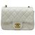 Chanel Petite Sac Ramskin Vintage Gold Chain White Bianco