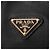 Prada Logo Triangle Leder Hobo-Tasche Schwarz - Ansicht 14