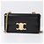 Céline Borsa a tracolla con catena in vitello lucido Nero - vista 4