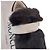 Moncler Sneakers in pelle bianca Rabbit con pelliccia e Velcro da donna Bianco - vista 8