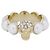 Anello Alexander McQueen Skull Pearl Oro D'oro