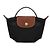 Longchamp Borsa Tote Le Pliage Original Handle Pouch Nero - vista 3