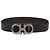 Salvatore Ferragamo Reversible Leather Belt NERO+HICORY Brown - view 3