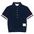 Thom Browne Texturiertes Baumwoll-Poloshirt Schwarz