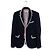 Thom Browne Blazer Jacke Navy Wolle Blau
