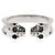 Alexander McQueen Twin Skull Ring Silber