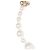 Alexander Mcqueen Bracciale dell'amicizia con perle e teschio D'oro - vista 8