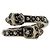 Alexander Mcqueen Anello Teschio Wraparound Argento