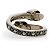 Alexander Mcqueen Anello Teschio Wraparound Argento - vista 5