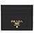 Prada Tarjetero para mujer Saffiano Gold Logo QWA Negro