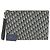 Dior Clutch Pouch con tracolla in jacquard Oblique Beige e Nero Marrone
