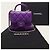 Chanel Mini Bolsa Chip em pele de cordeiro roxa com alça de mão e corrente dourada Roxo - vista 7
